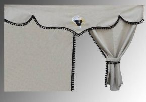 Conjunto cortinas MAN TGA XXL/XL, con bolitas negras