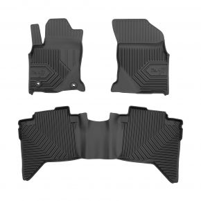 Alfombrillas de goma 3D No.77 para Toyota Hilux VIII pickup, Active 2015-2026 (3 piezas)