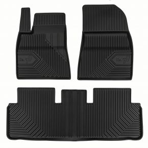 Alfombrillas de goma 3D No.77 para Tesla Model 3 sedan, después del restyling desde 2023 (3 piezas)