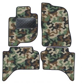 Alfombras textiles de camuflaje para Fiat Fullback 2016-up 4 piezas