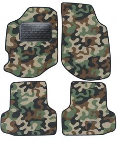 Alfombras textiles de camuflaje para Ford Escort 1996-2000-4 piezas