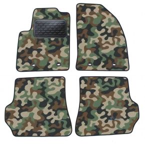 Alfombras textiles de camuflaje para Ford Fiesta 2003-2008 4 piezas