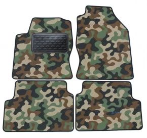 Alfombras textiles de camuflaje para Ford Focus I 1998-2004 4 piezas