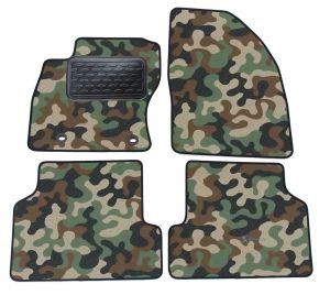 Alfombras textiles de camuflaje para Ford Focus II 2005-2010 4 piezas