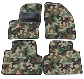 Alfombras textiles de camuflaje para Ford Focus C-Max I 2003-2010 4 piezas