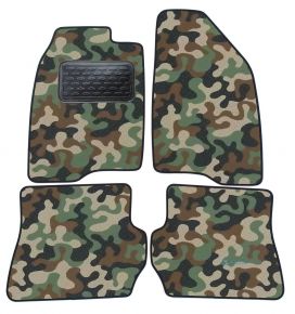 Alfombras textiles de camuflaje para Ford Fusion 2002-2009 4 piezas