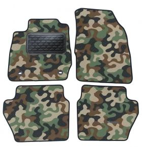 Alfombras textiles de camuflaje para Ford Fiesta 2008-2015 4 piezas