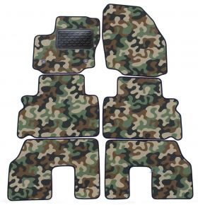 Alfombras textiles de camuflaje para Ford S Max 2016-up 4 piezas