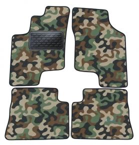 Alfombras textiles de camuflaje para Hyundai Getz 2003-up 4 piezas