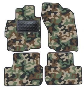 Alfombras textiles de camuflaje para Mitsubishi Lancer 2008-up 4 piezas