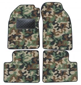 Alfombras textiles de camuflaje para Nissan Micra K11 1992-2002 4 piezas