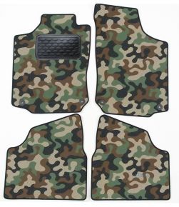 Alfombras textiles de camuflaje para Opel Corsa C 2000-2008 4 piezas