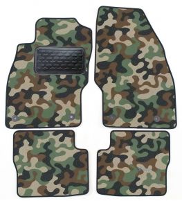 Alfombras textiles de camuflaje para Opel Corsa D / E 2006-2014 4 piezas
