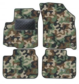 Alfombras textiles de camuflaje para Suzuki SX4 2005-2011 4 piezas