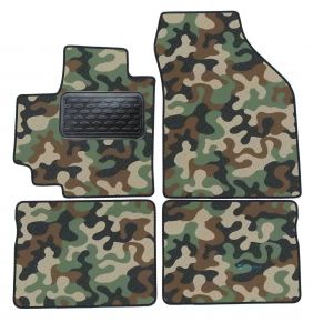 Alfombras textiles de camuflaje para Suzuki Celerio 2015-up 4 piezas