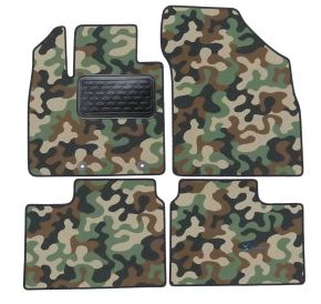 Alfombras textiles de camuflaje para Suzuki Ignis 2016-up 4 piezas