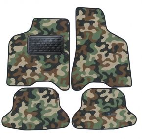 Alfombras textiles de camuflaje para Volkswagen Lupo 1998-2005 4 piezas