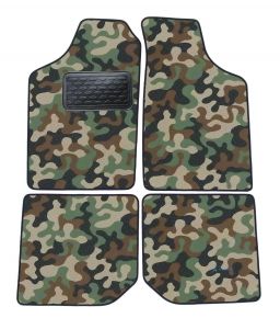 Alfombras textiles de camuflaje para Volkswagen Polo 1990-1994 4 piezas