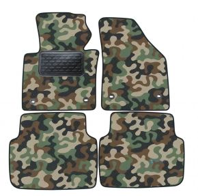 Alfombras textiles de camuflaje para Volkswagen Touran 2003-2010 4 piezas