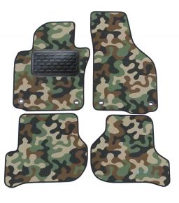 Alfombras textiles de camuflaje para Volkswagen Jetta 2005-2011 4 piezas