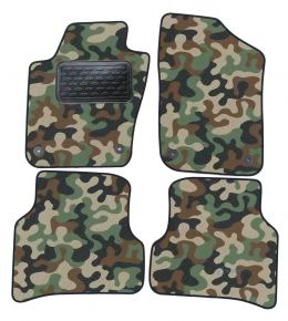 Alfombras textiles de camuflaje para Volkswagen Polo 6R / Ibiza 6J 2008-up 4 piezas