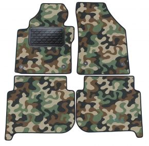 Alfombras textiles de camuflaje para Volkswagen Touran 2011-2015 4 piezas
