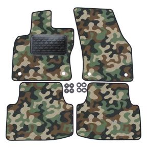 Alfombras textiles de camuflaje para Volkswagen Tiguan 2016-up 4 piezas