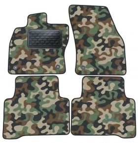 Alfombras textiles de camuflaje para Volkswagen Touran 2016-up 4 piezas