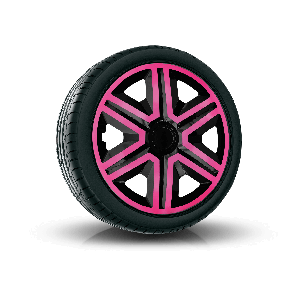 Tapacubos para ALFA ROMEO 15", ACTION DOUBLECOLOR ROSA-NEGRO 4 pzs