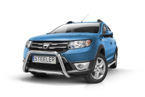 Bullbar delanteros Steeler para DACIA SANDERO STEPWAY 2012-2016 Modelo U