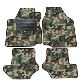 Alfombras textiles de camuflaje para Ford Fiesta 1996-2002 4 piezas