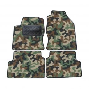 Alfombras textiles de camuflaje para Ford Focus I 1998-2004 4 piezas