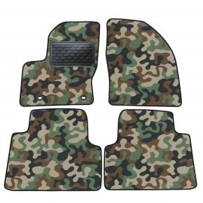 Alfombras textiles de camuflaje para Ford Focus C-Max I 2003-2010 4 piezas