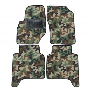 Alfombras textiles de camuflaje para Hyundai Teracan 2001-2006 4 piezas