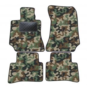 Alfombras textiles de camuflaje para Mercedes E Class W212 2009-2016 4 piezas