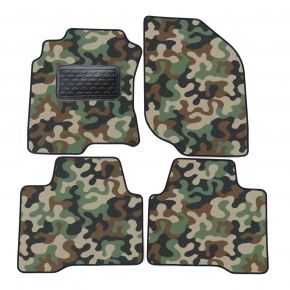 Alfombras textiles de camuflaje para Nissan X-Trail T30 2001-2007 4 piezas