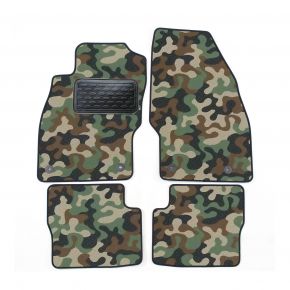 Alfombras textiles de camuflaje para Opel Corsa D / E 2006-2014 4 piezas