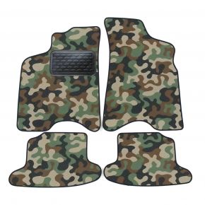 Alfombras textiles de camuflaje para Seat Arosa 1997-2005 4 piezas