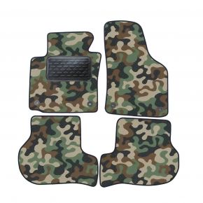 Alfombras textiles de camuflaje para Seat Leon 2006-2012 4 piezas