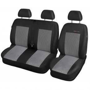 Milano/sc/antracita VW t6 Transporter/carav medida fundas para asientos delantero asientos individuales 