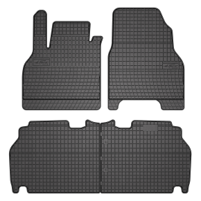 Alfombrillas de goma para Renault Kangoo II combivan, 1.ª y 2.ª fila 4 piezas 2007-2021