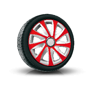 Tapacubos para HYUNDAI 15", DRIFT EXTRA rojo-plata 4pzs