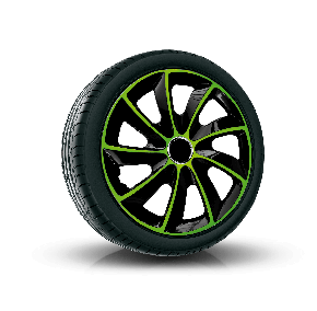 Tapacubos para SUZUKI 16", STIG EXTRA VERDE-BLANCO 4 pzs