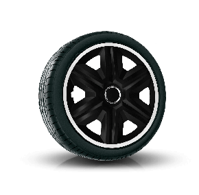 Tapacubos para FORD 15", FAST LUX BLANCO-NEGRO 4 pzs