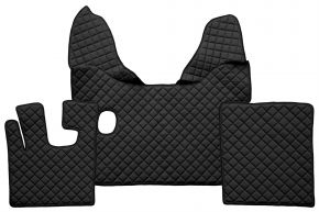 Alfombrillas de ecopiel Q para DAF XF 105 (01.2006-12.2013) - manual - Negro
