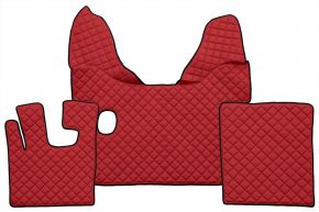 Alfombrillas de ecopiel Q para DAF XF 105 (01.2006-12.2013) - manual - Rojo