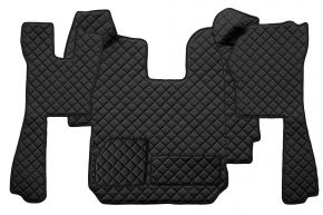 Alfombrillas de ecopiel Q para SCANIA R (01.2005-12.2010) - automático - Negro