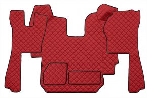 Alfombrillas de ecopiel Q para SCANIA R (01.2005-12.2010) - automático - Rojo