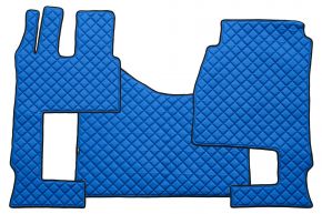 Alfombrillas de ecopiel Q para MERCEDES ACTROS MP 5 (desde 01.2019) - automático - asiento del acompañante abatible - Azul
