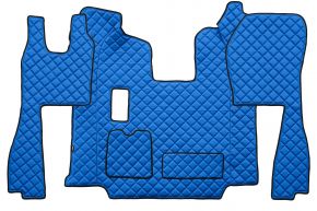 Alfombrillas de ecopiel Q para SCANIA R (01.2011-12.2016) - manual - asientos normales (no RECARO) - Azul